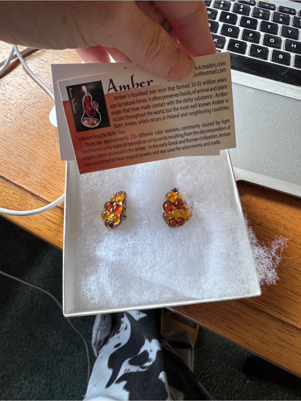Amber Cluster Clip-On Earrings in Golden Honey Tones